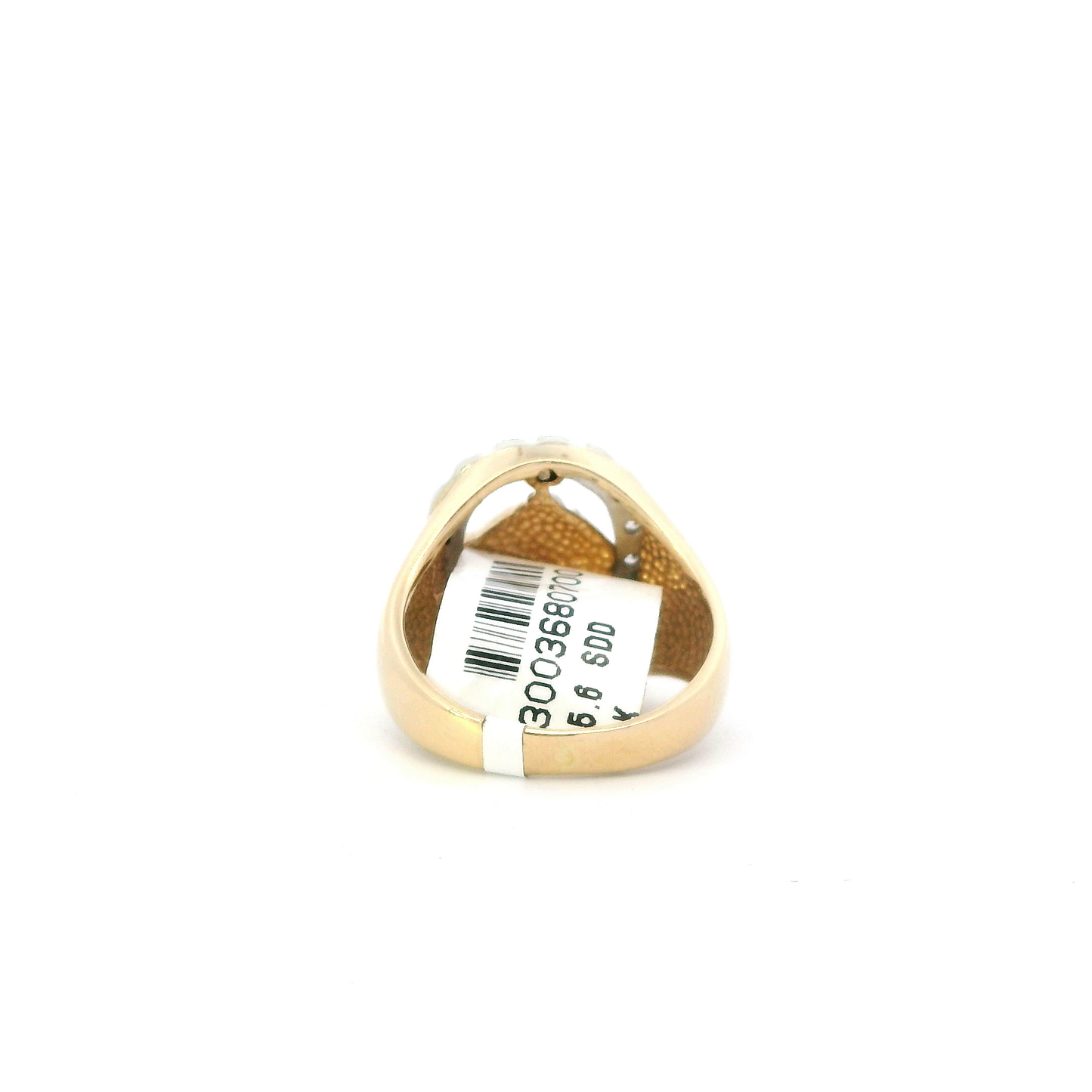 14K Yellow Gold Diamond Horseshoe Ring- 0.44ct