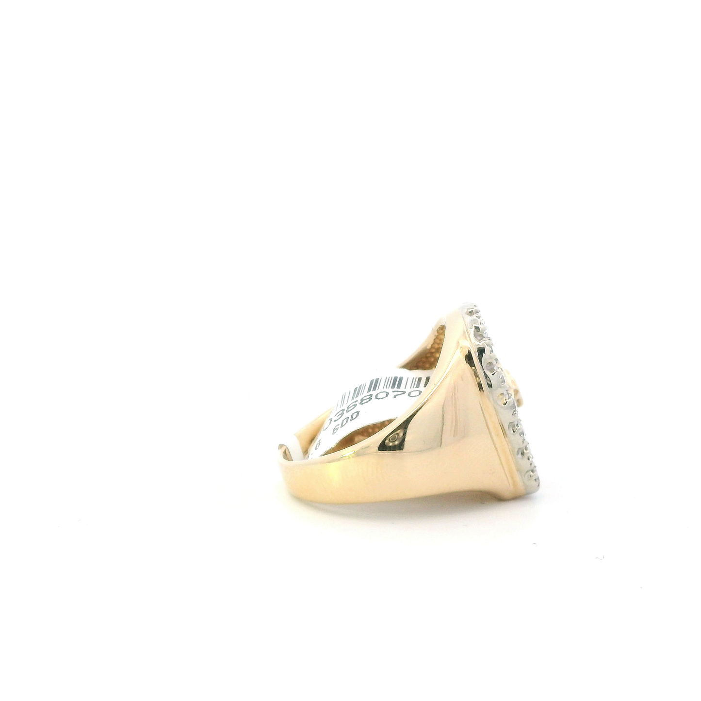 14K Yellow Gold Diamond Horseshoe Ring- 0.44ct