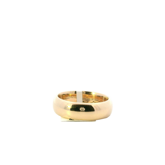 14K Yellow Gold Plain Comfort Band
