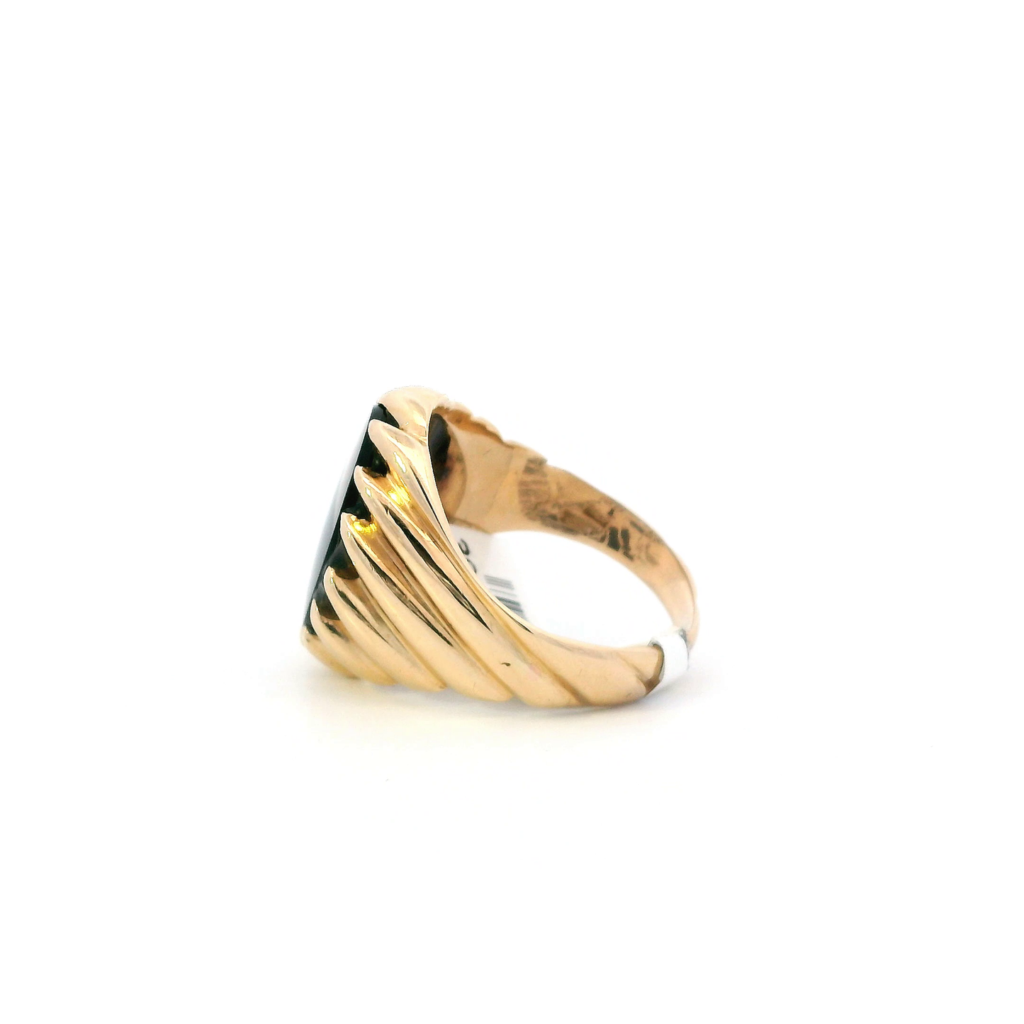 14K Yellow Gold Oval Onyx Ring