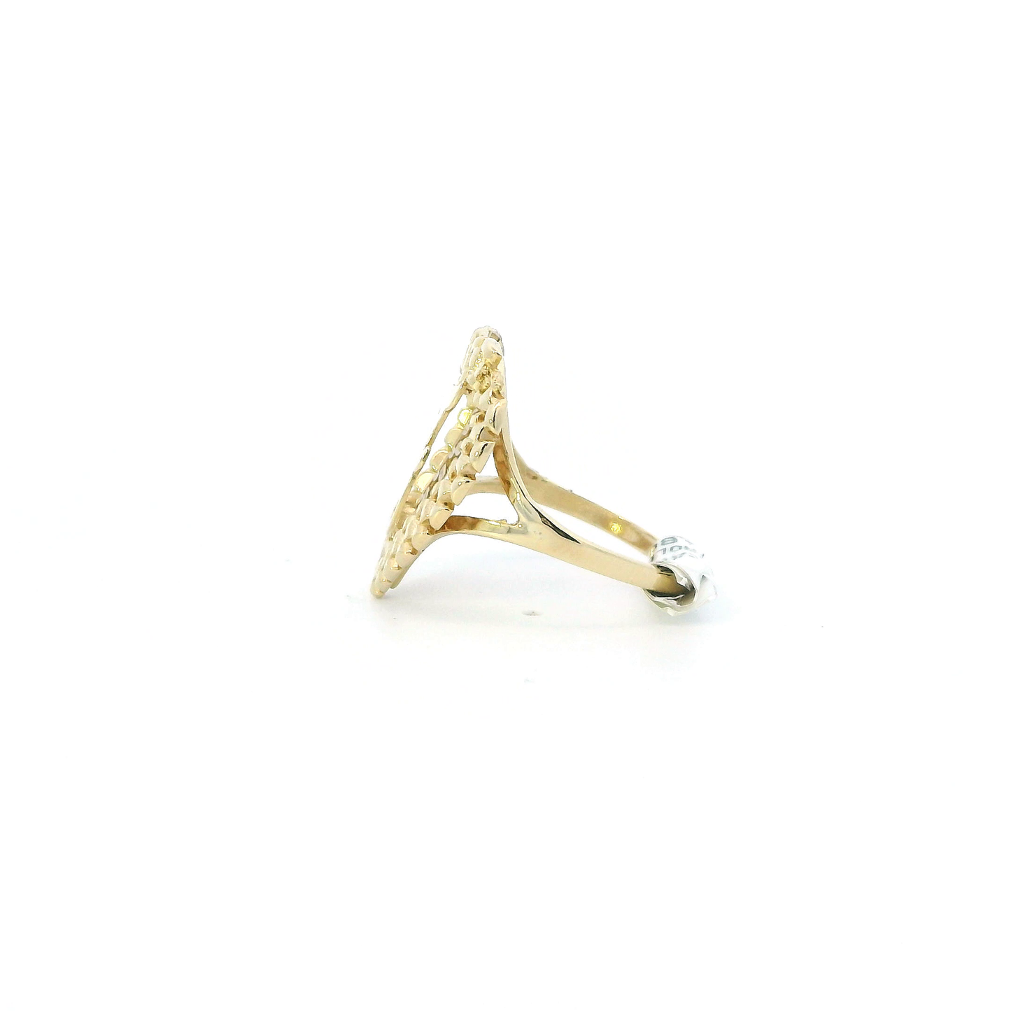 10k Yellow Gold Letter "F" Rolex Ring