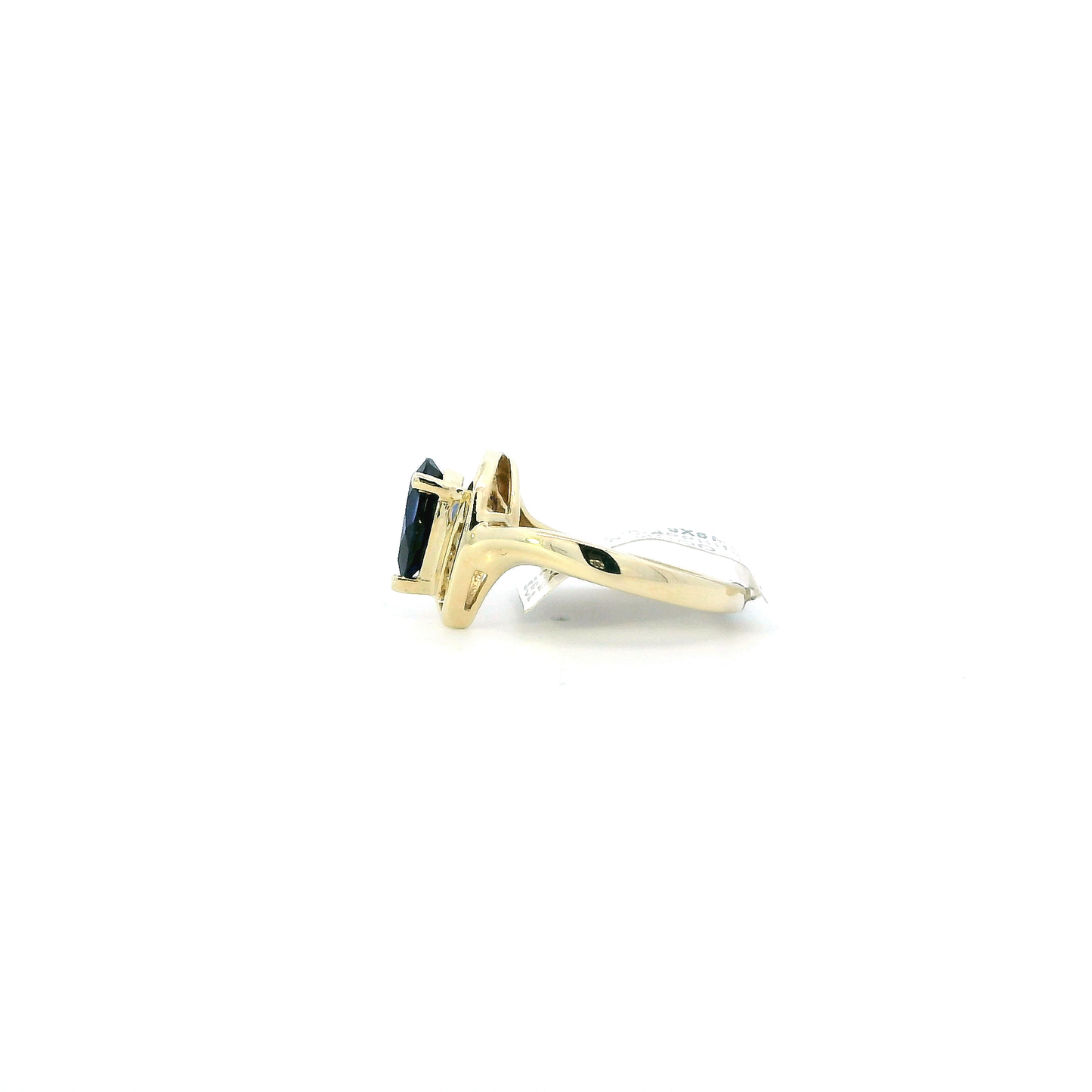 10K Yellow Gold Sapphire & Diamond Womens Ring - 0.05ct