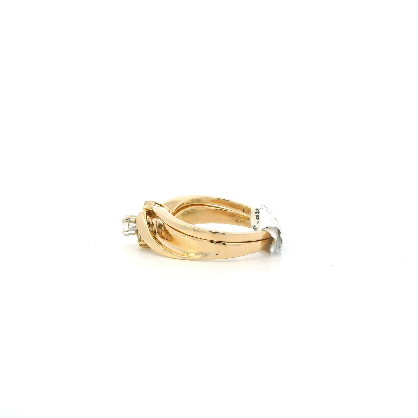 14K Yellow Gold Diamond Womens Ring - 0.14ct