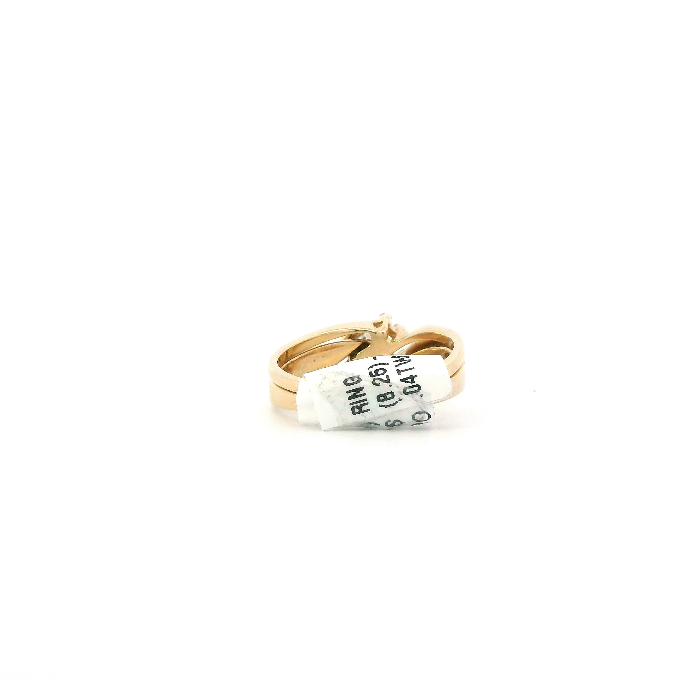 14K Yellow Gold Diamond Womens Ring - 0.14ct