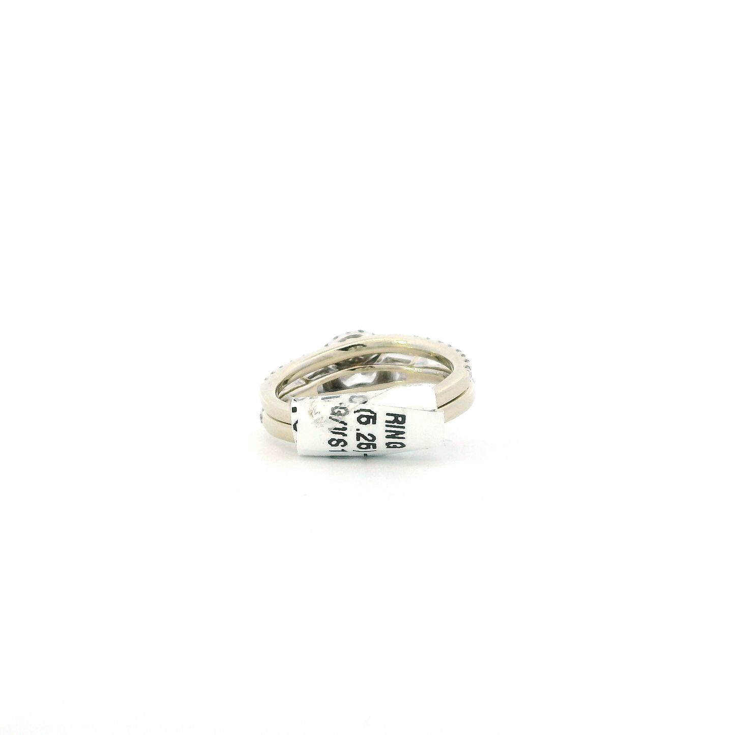 14K White Gold Lab Grown Diamond Engagement & Wedding Ring Set - 1.32ct