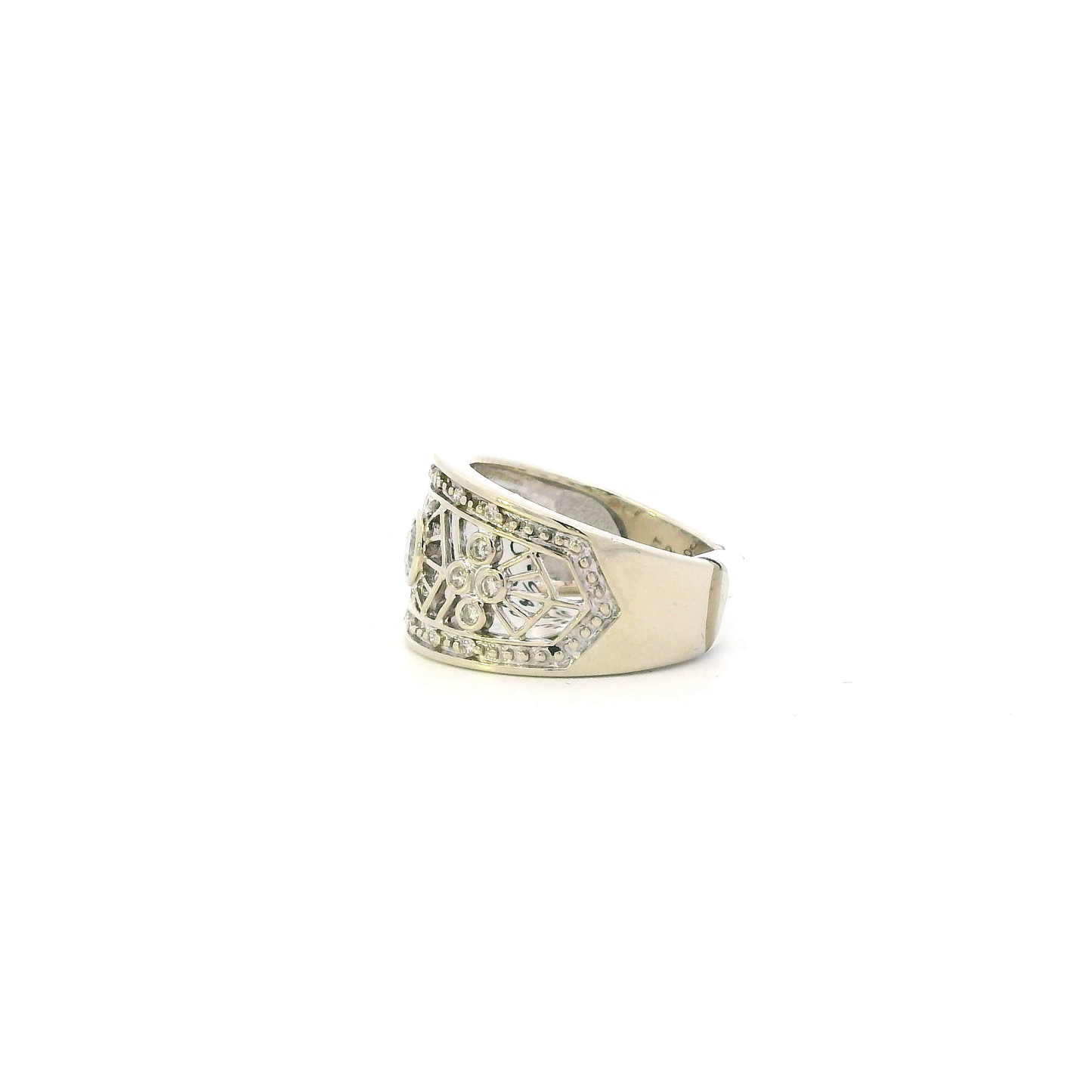 14K White Gold Diamond Womens Ring - 0.34ct