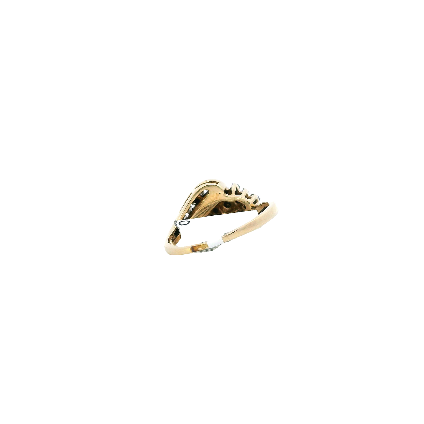 14K Yellow Gold Diamond Cluster Womens Ring - 0.32ct