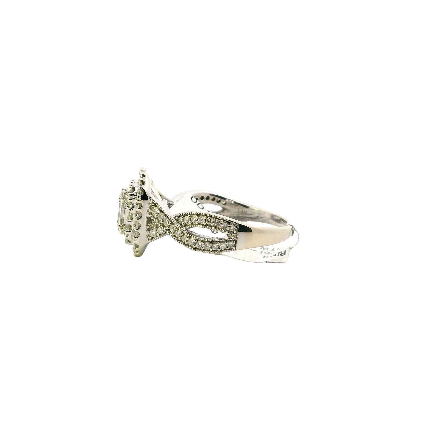 14K White Gold Diamond Womens Ring - 1.06ct
