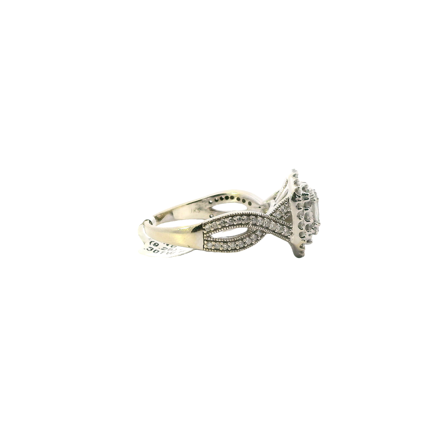 14K White Gold Diamond Womens Ring - 1.06ct