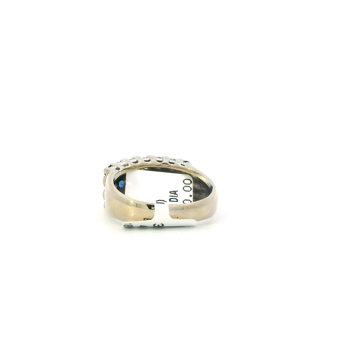 18K White Gold Blue Sapphire & Diamond Womens Ring - 0.60ct