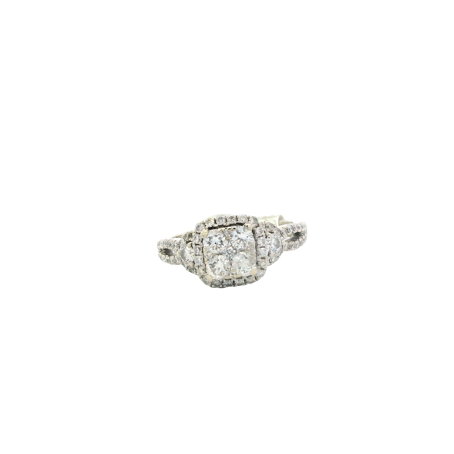 14K White Gold Diamond Womens Ring - 1.60ct