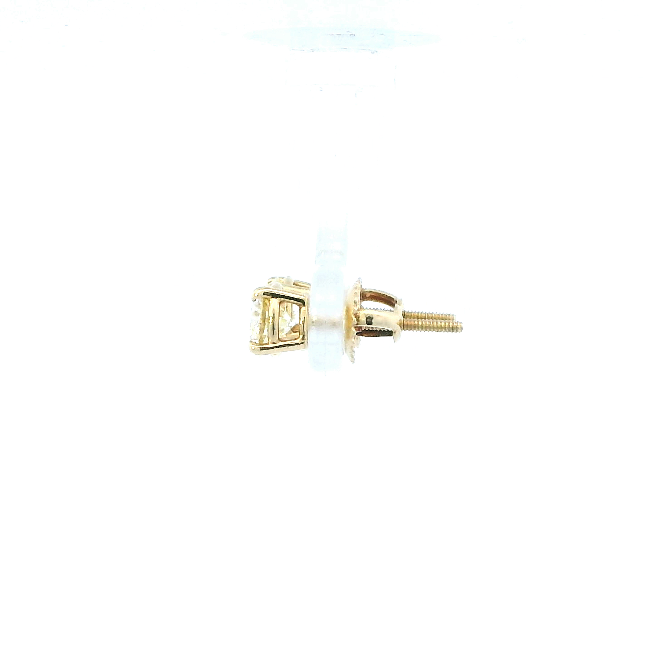14K Yellow Gold Diamond Stud Earrings - 1.15ct