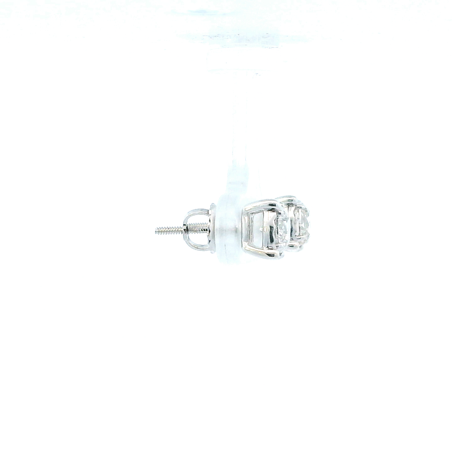 10K White Gold Diamond Stud Earrings - 0.93ct