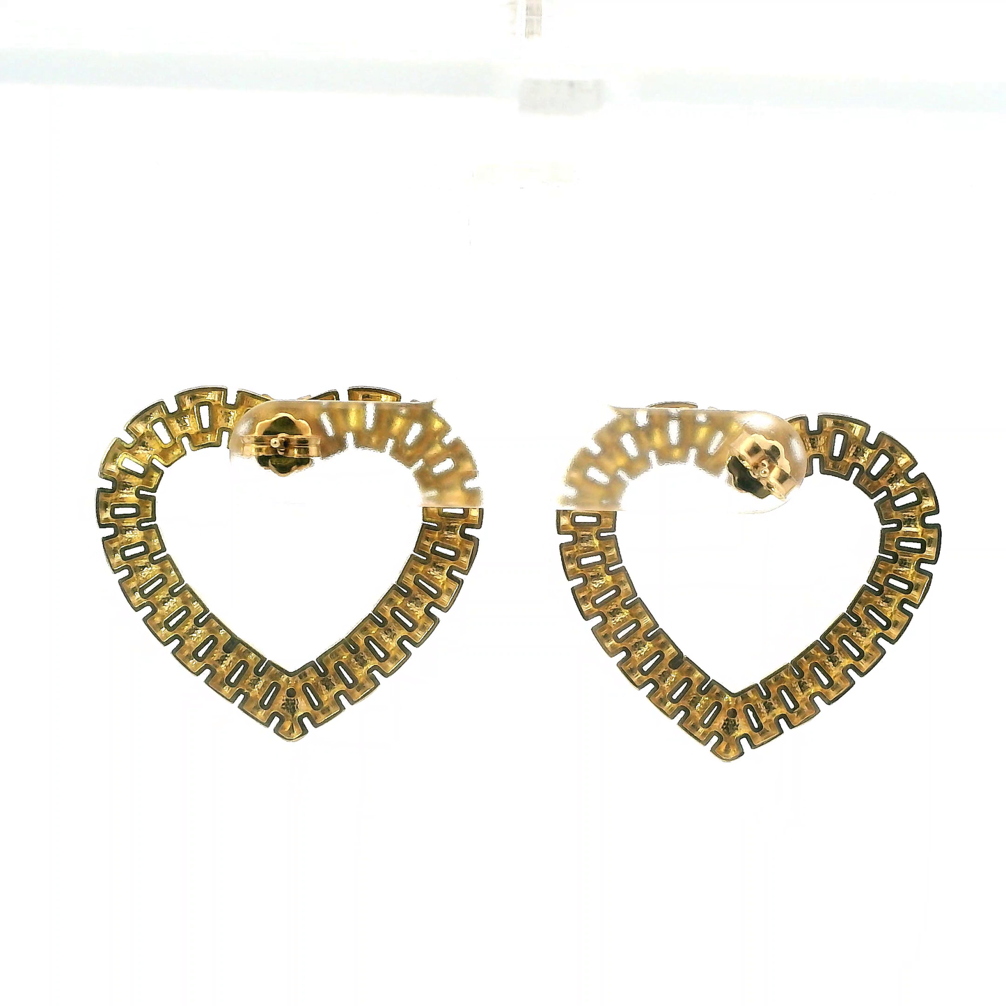 10K Yellow Gold Rolex Heart Earrings