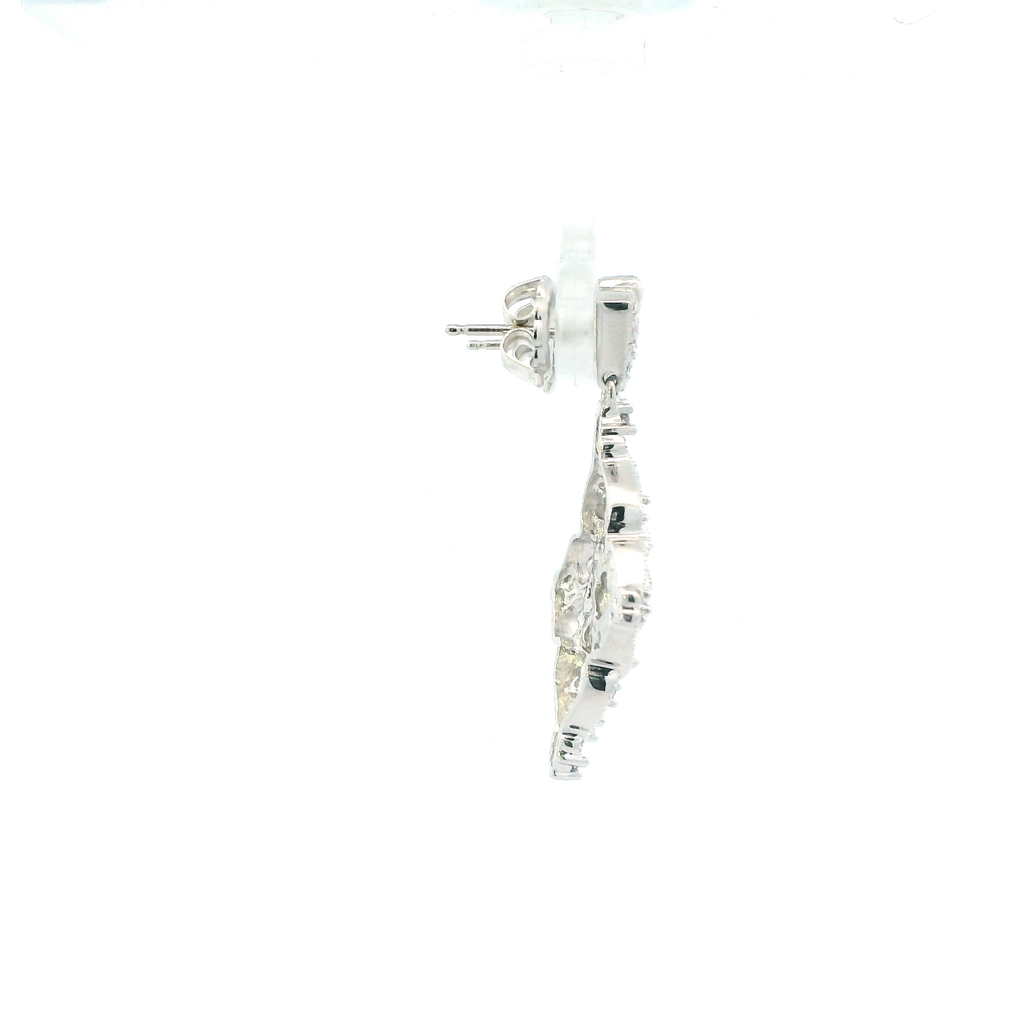 14K White Gold Diamond Chandelier Earrings - 0.64ct