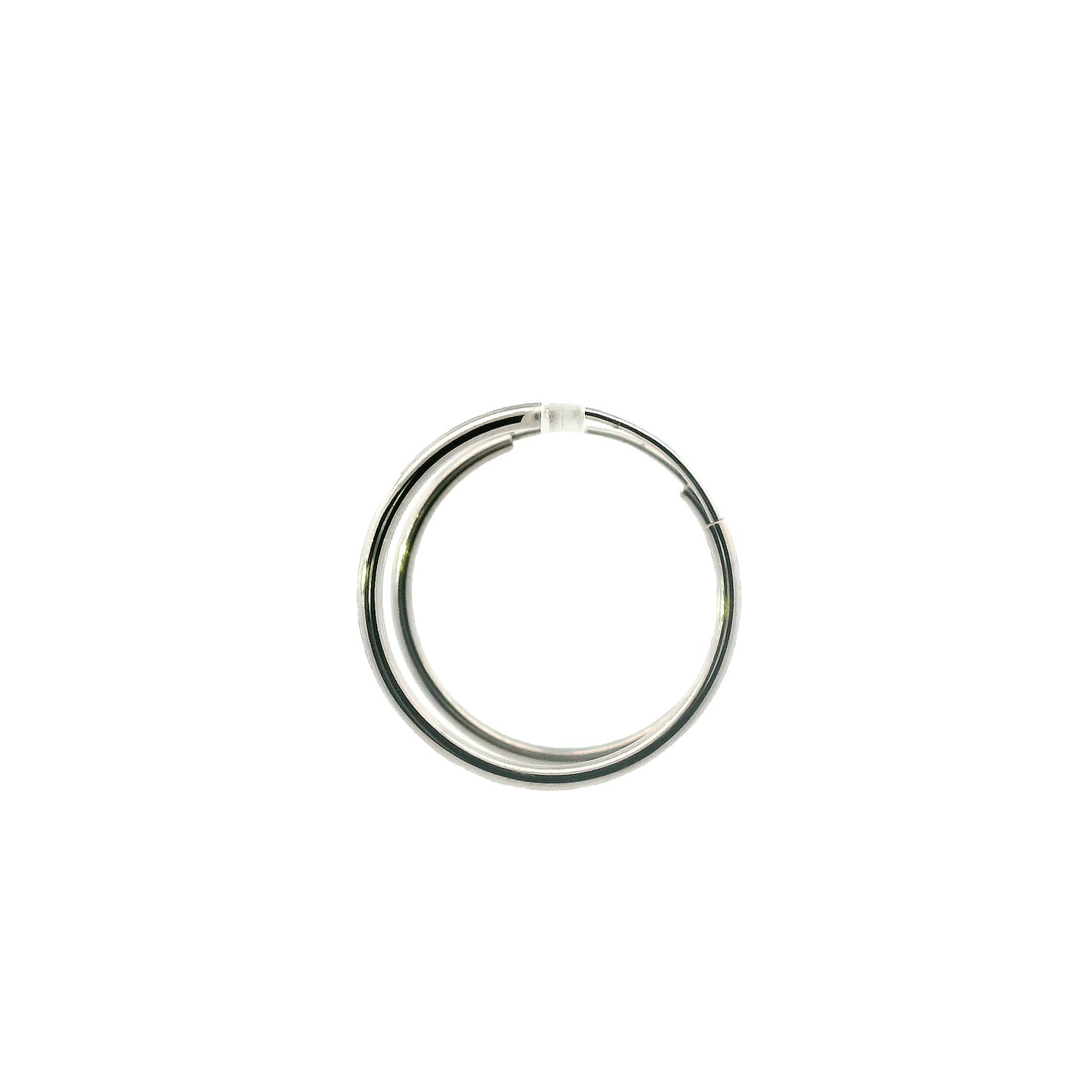 14K White Gold Hoop Earrings