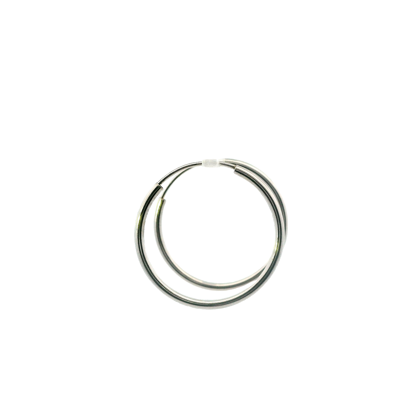 14K White Gold Hoop Earrings