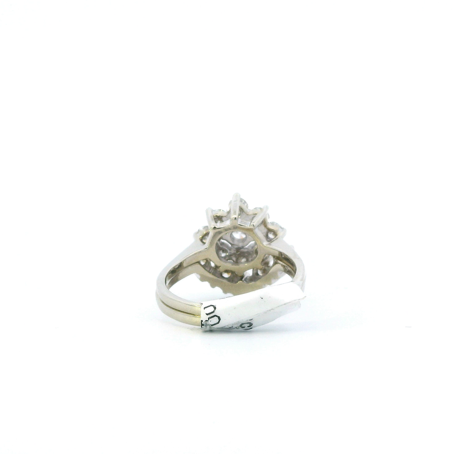 14K White Gold Womens Diamond Engagement & Wedding Ring Set - 1.58ct