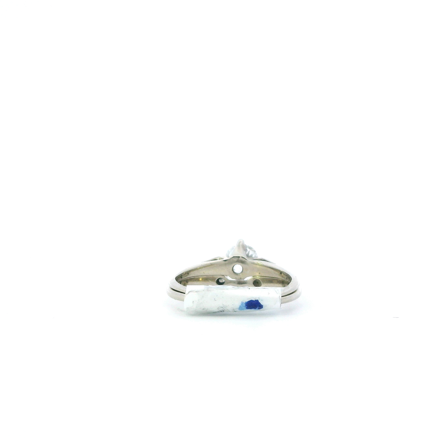 14K White Gold Womens Diamond Engagement & Wedding Ring Set -0.53ct