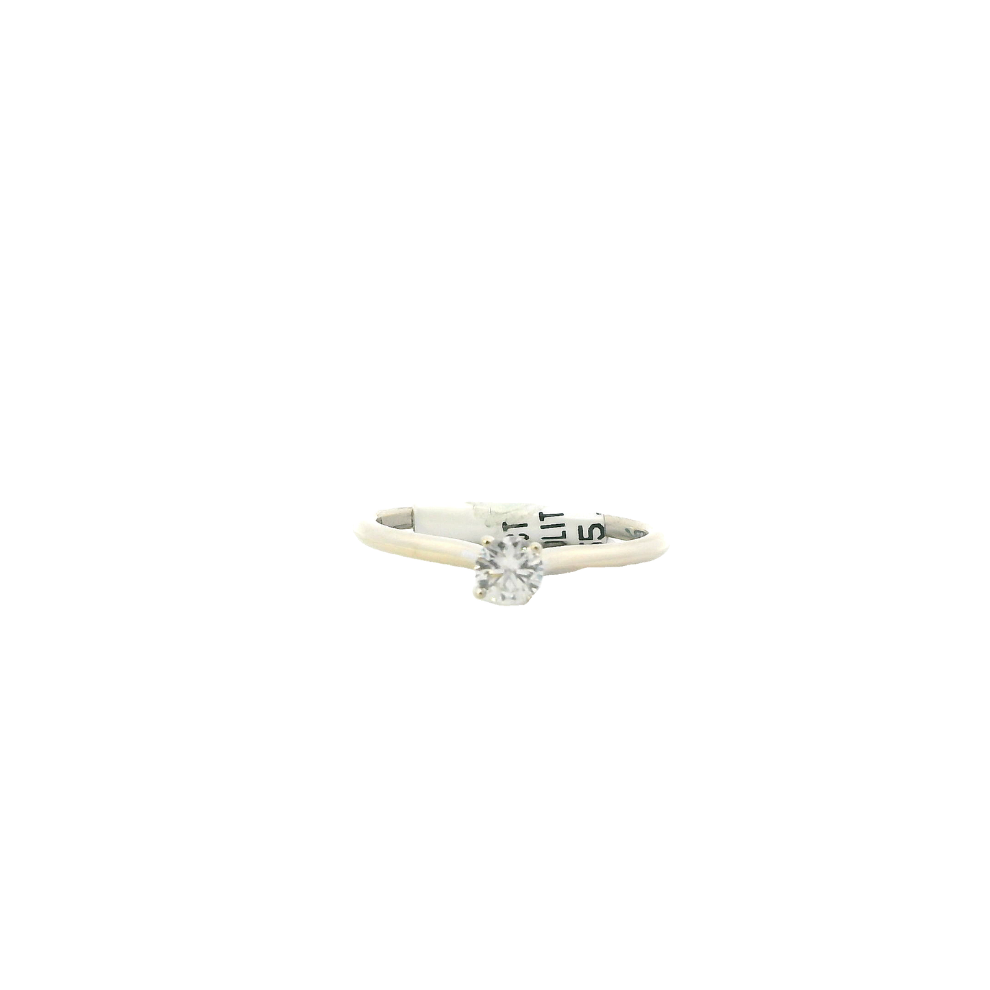 14K White Gold Diamond Solitaire Ring - 0.23ct