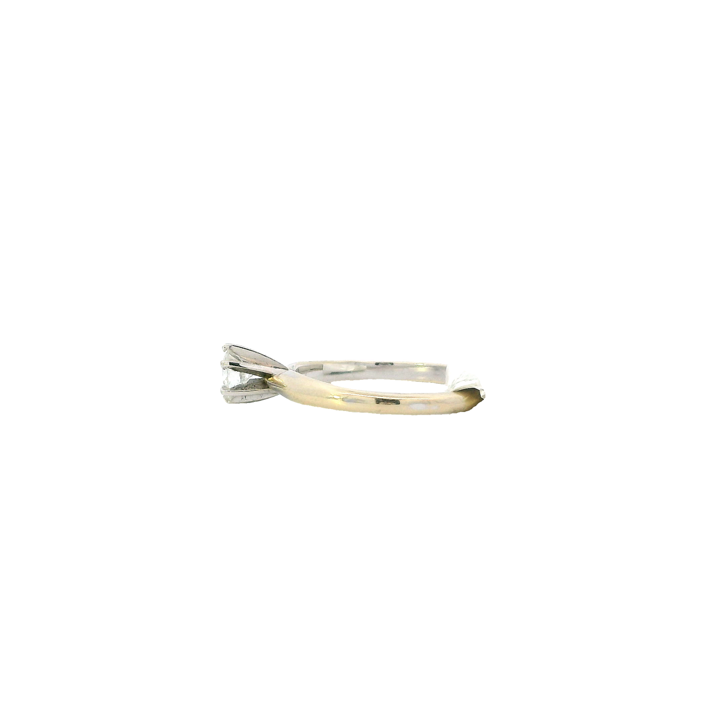 14K Yellow Gold Diamond Solitaire Ring - 0.37ct