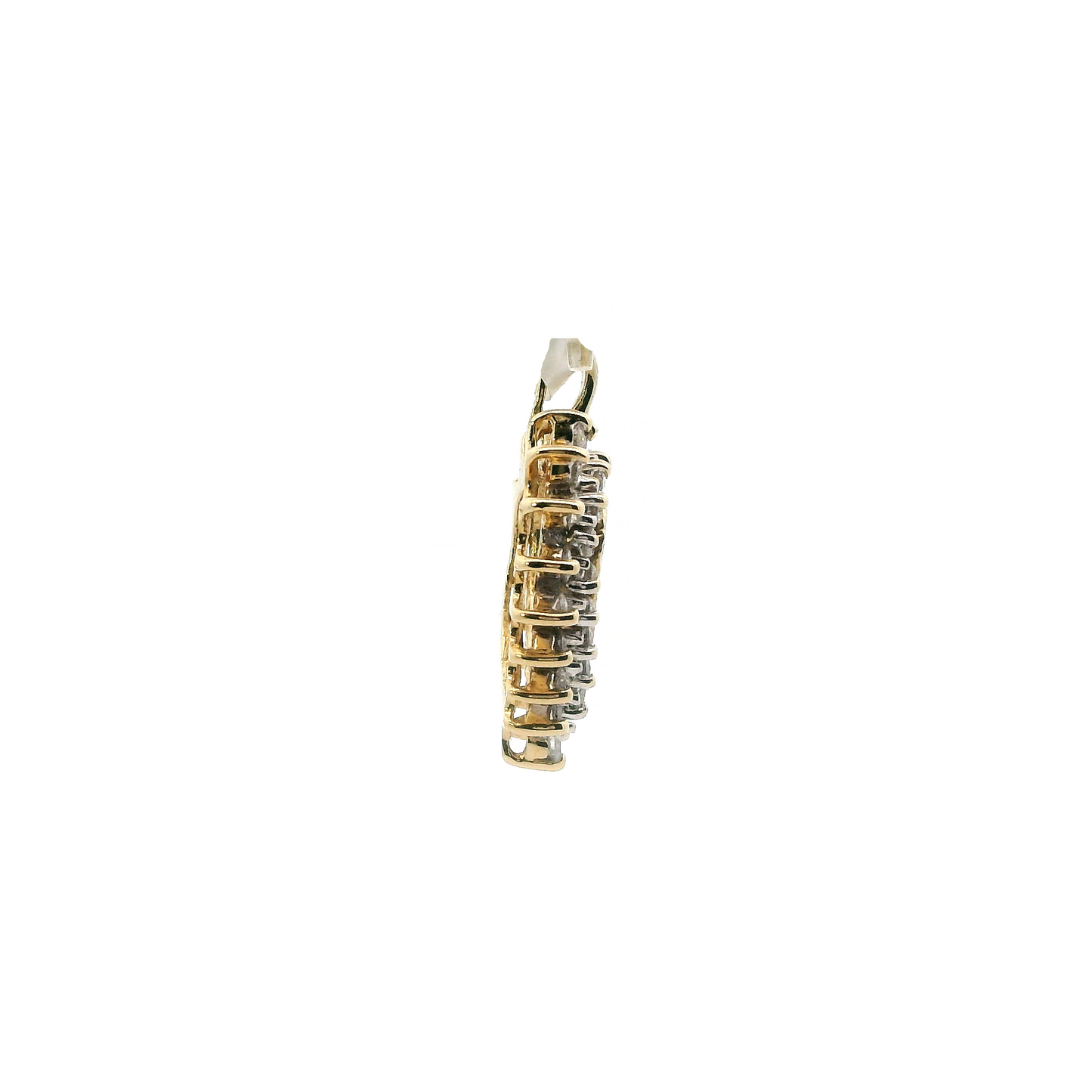 14K Yellow Gold Diamond Heart Pendant - 0.88ct