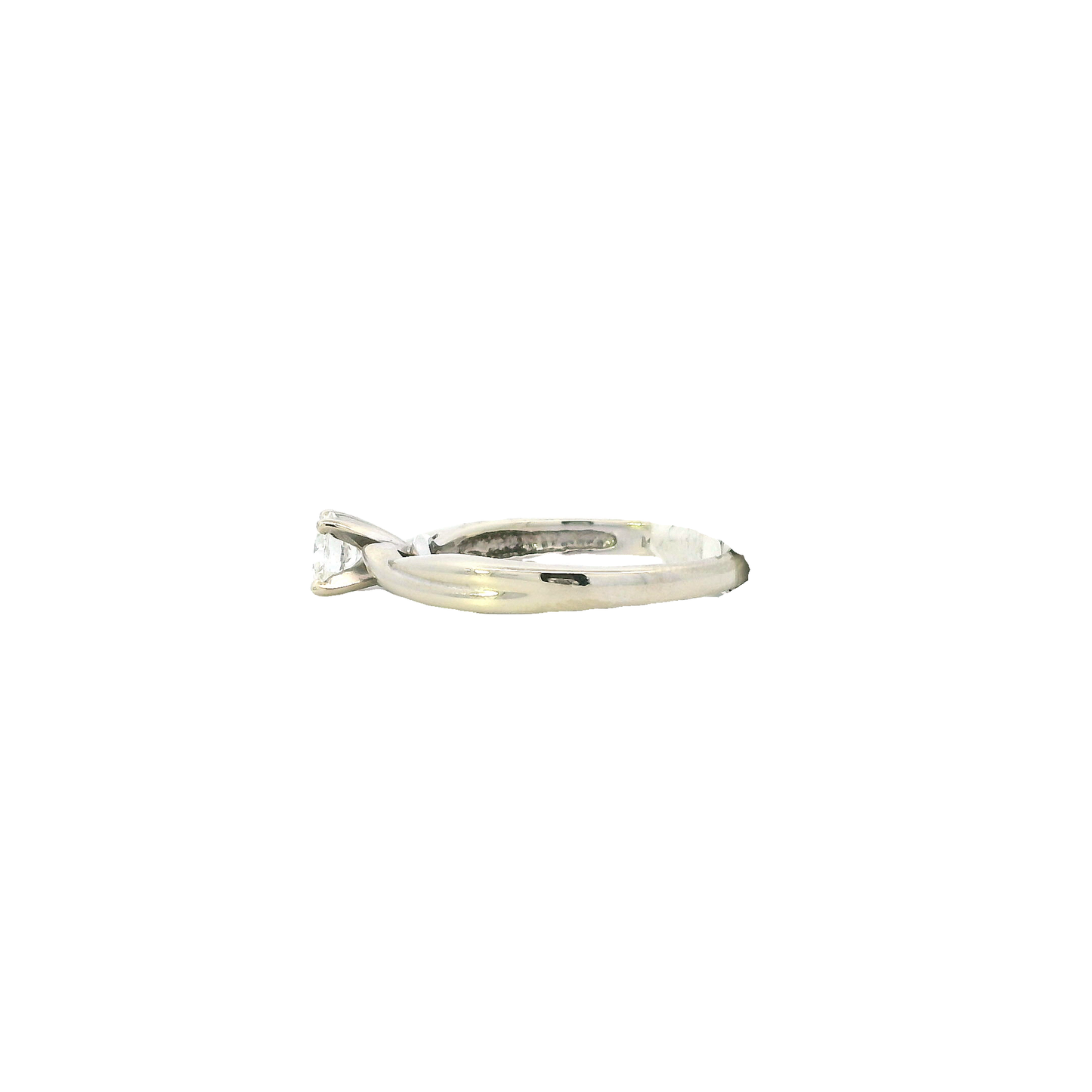 14K White Gold Diamond Solitaire Ring - 0.38ct