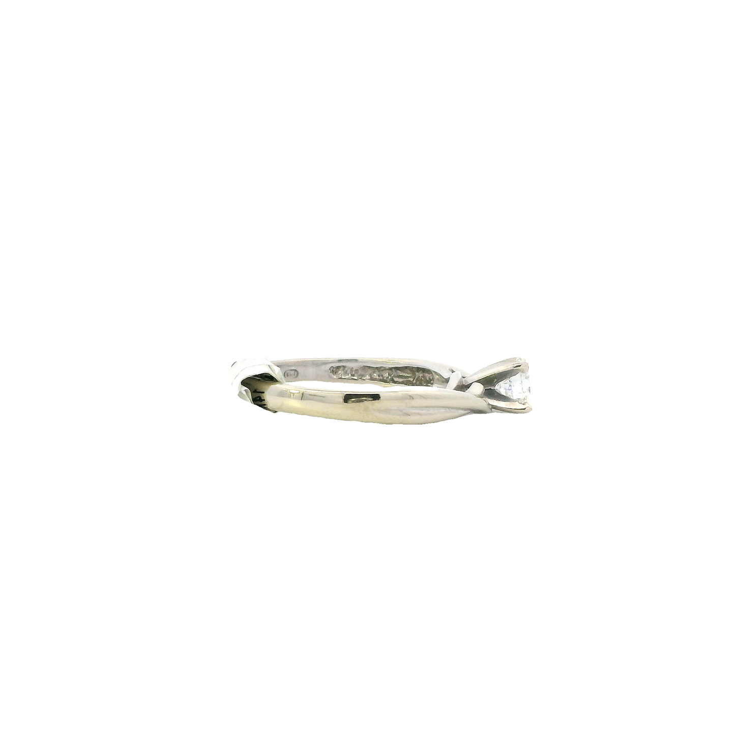 14K White Gold Diamond Solitaire Ring - 0.38ct