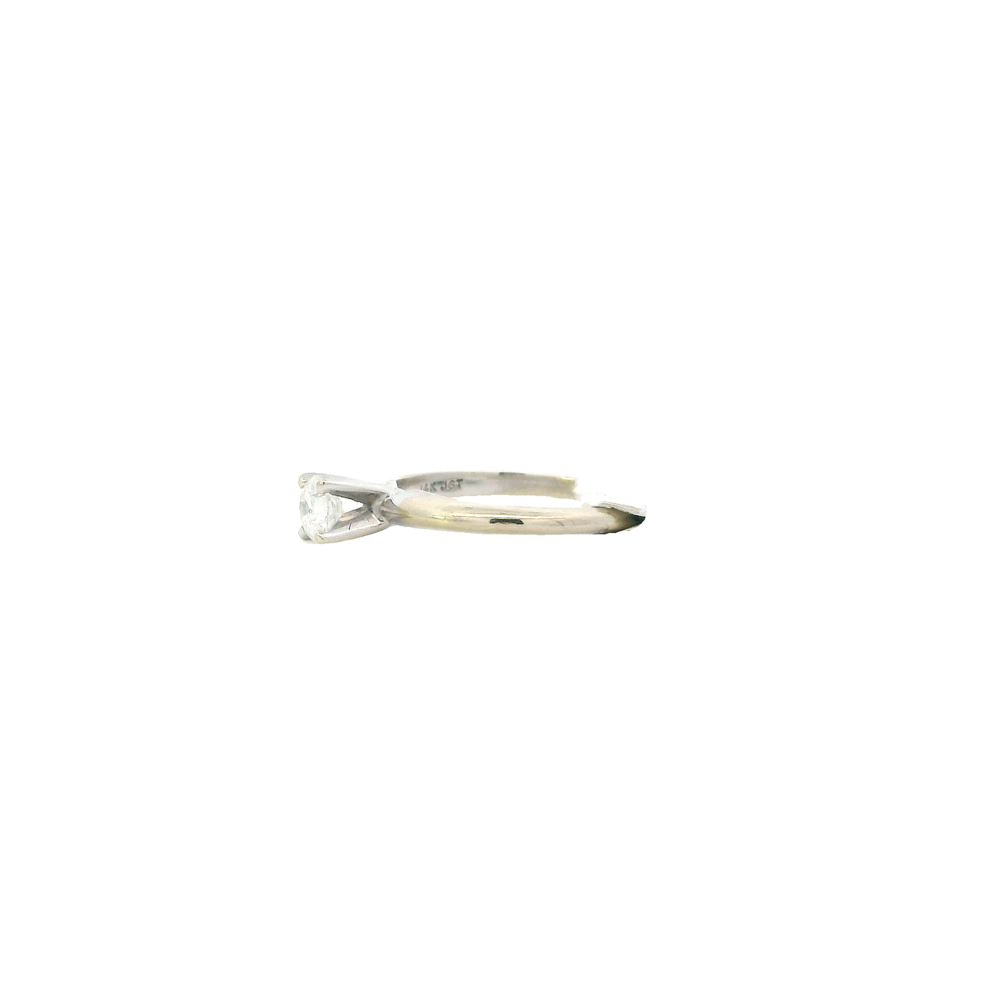 14K White Gold Diamond Solitaire Ring - 0.30ct