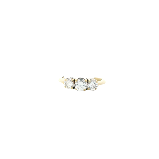 14K Yellow Gold Women's Diamond Ring - 0.85ct