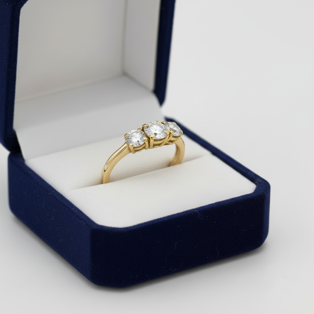 14K Yellow Gold Women's Diamond Ring - 0.85ct