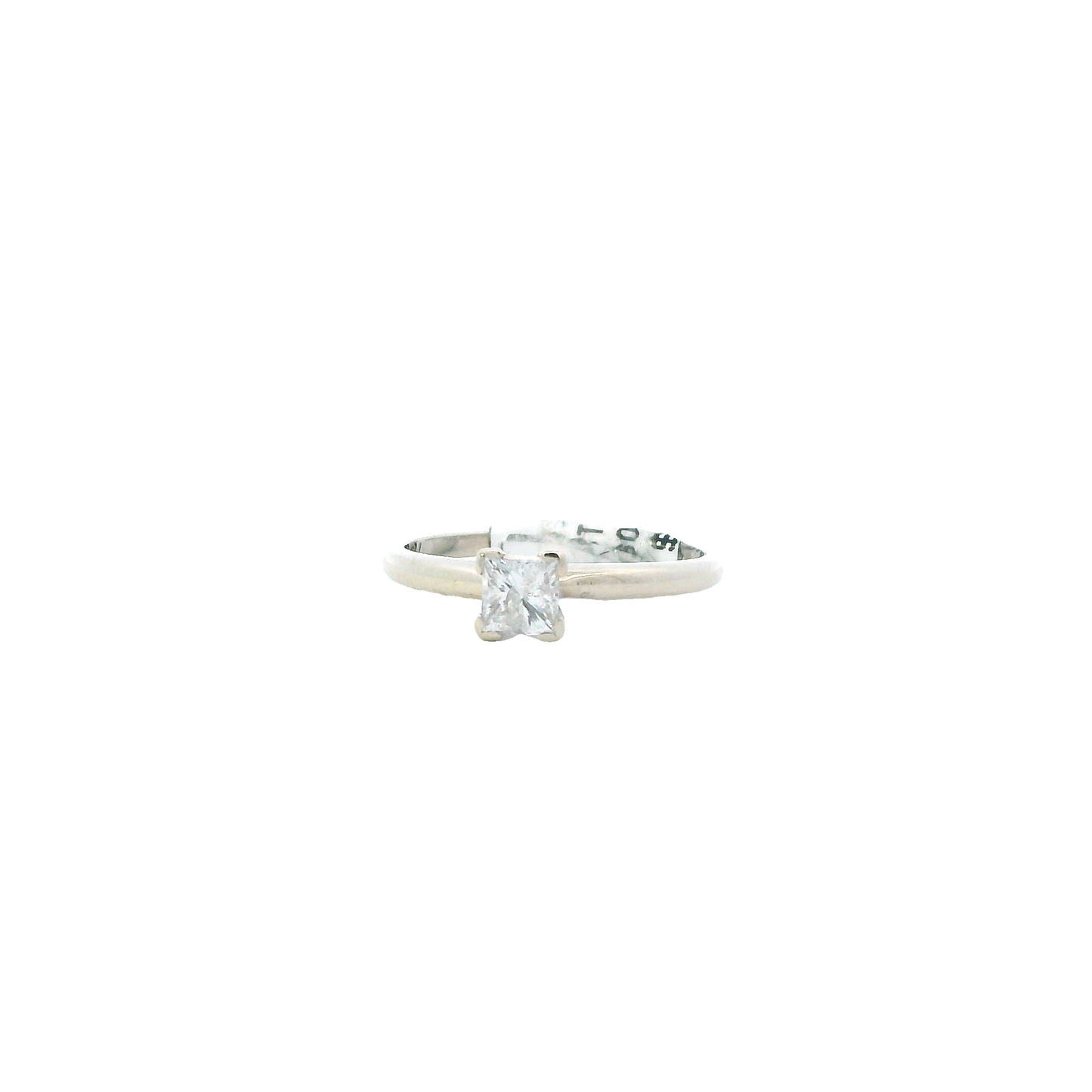 14K White Gold Diamond Solitaire Ring - 0.39ct