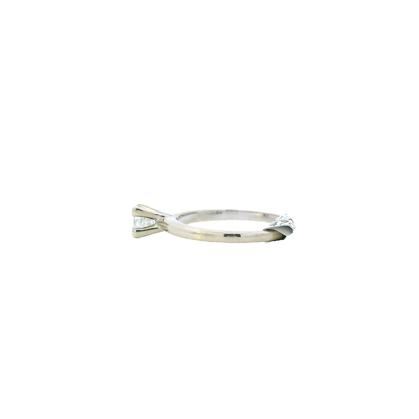 14K White Gold Diamond Solitaire Ring - 0.39ct
