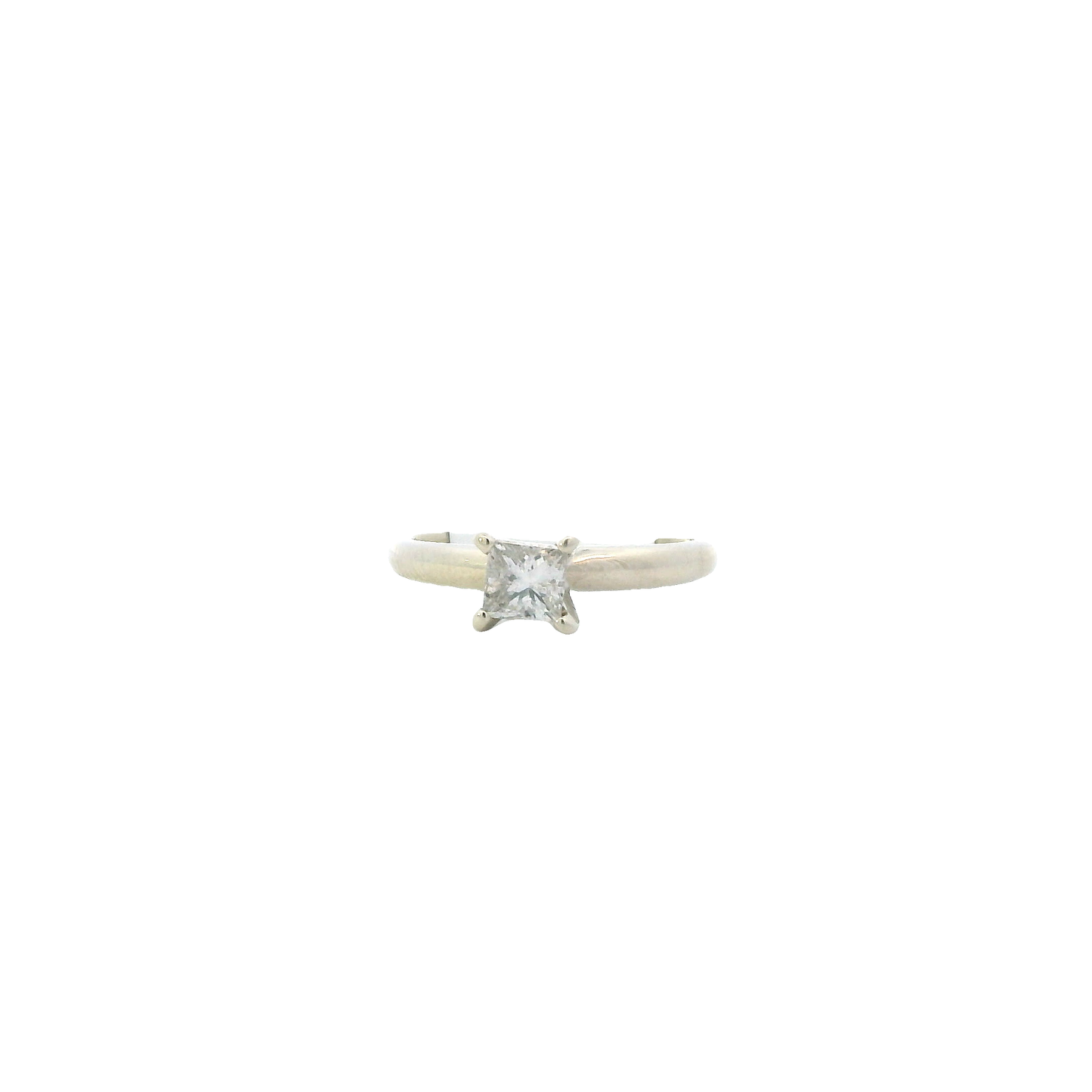 14K White Gold Diamond Solitaire Ring - 0.48ct