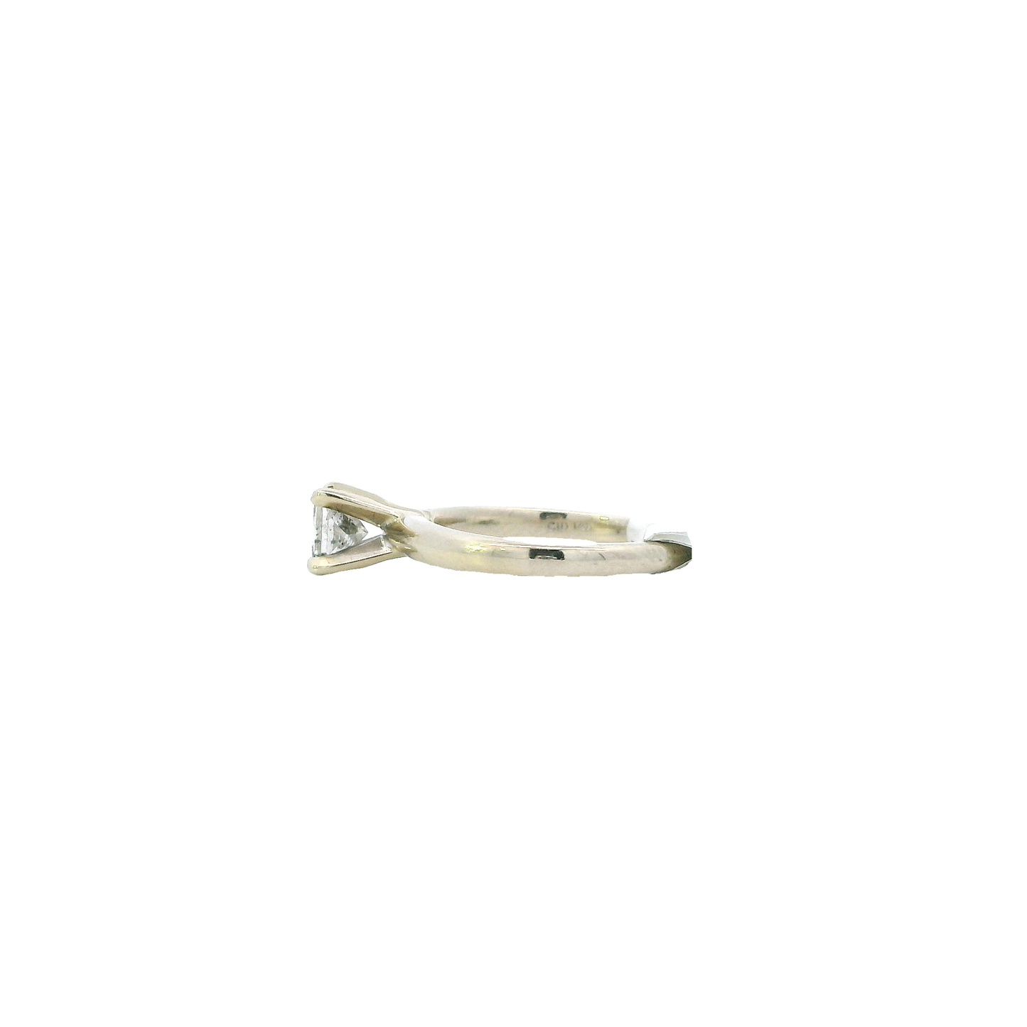 14K White Gold Diamond Solitaire Ring - 0.48ct