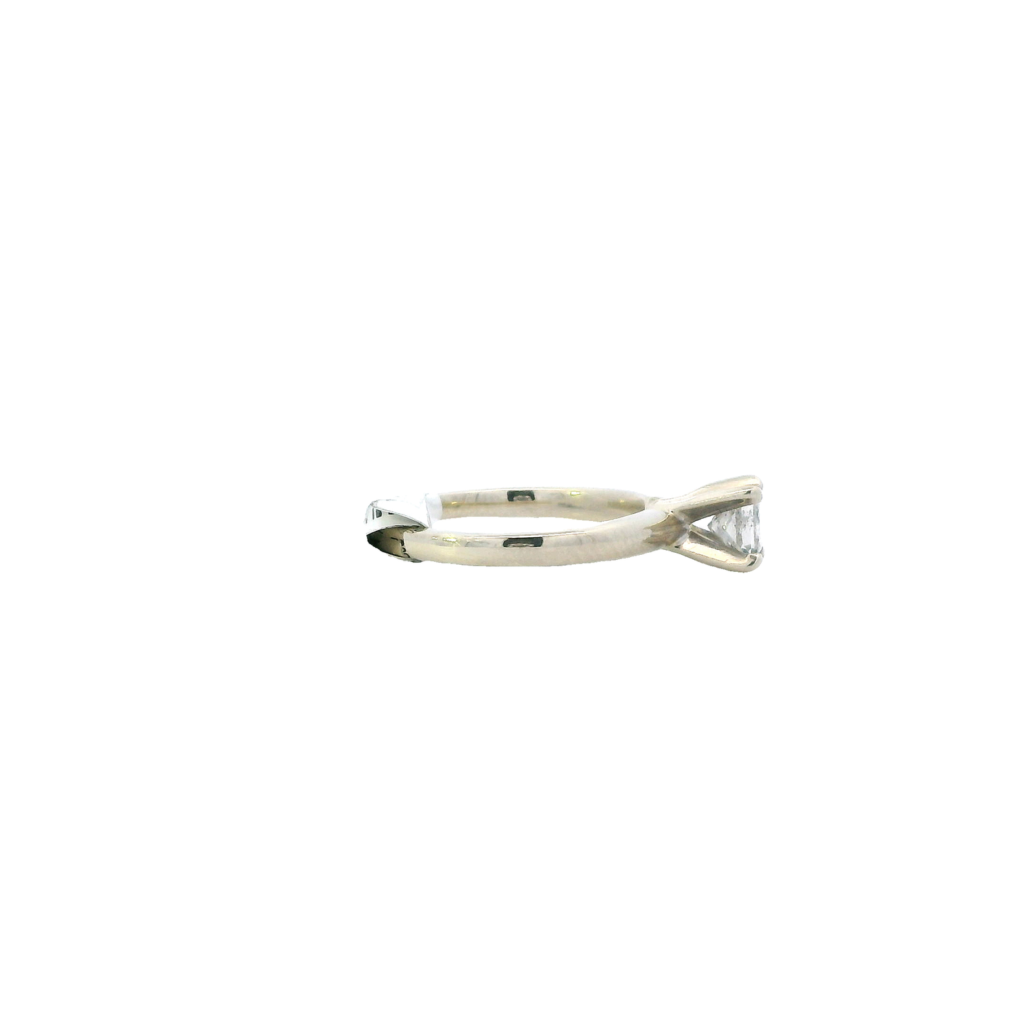 14K White Gold Diamond Solitaire Ring - 0.48ct