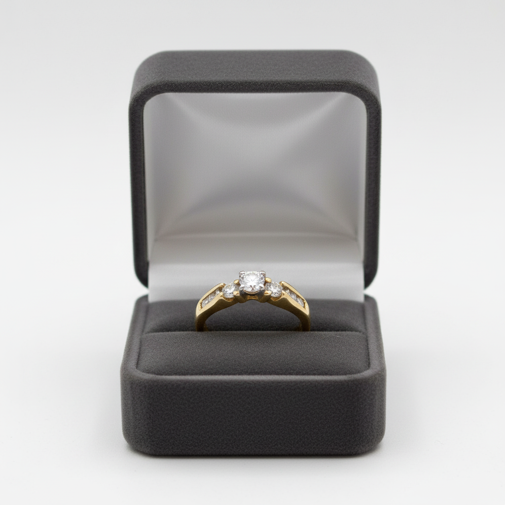 14K Yellow Gold Diamond Ring - 0.64ct