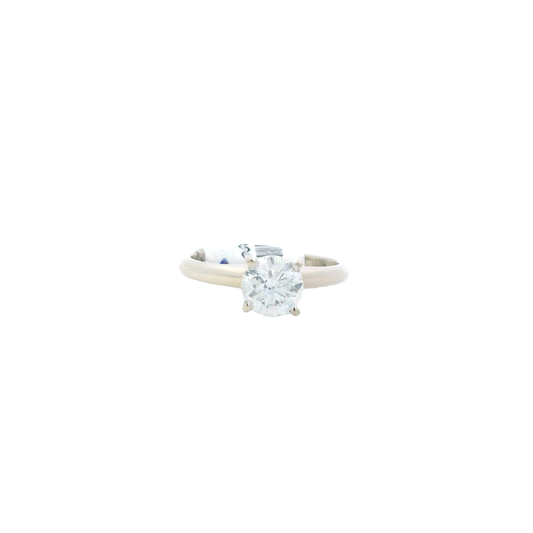 14K White Gold Diamond Solitaire Ring - 1.02ct