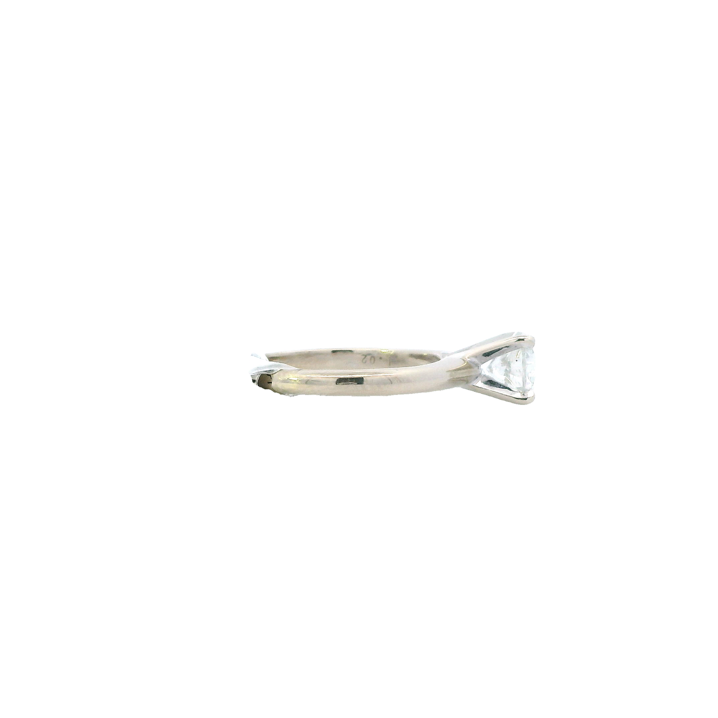 14K White Gold Diamond Solitaire Ring - 1.02ct