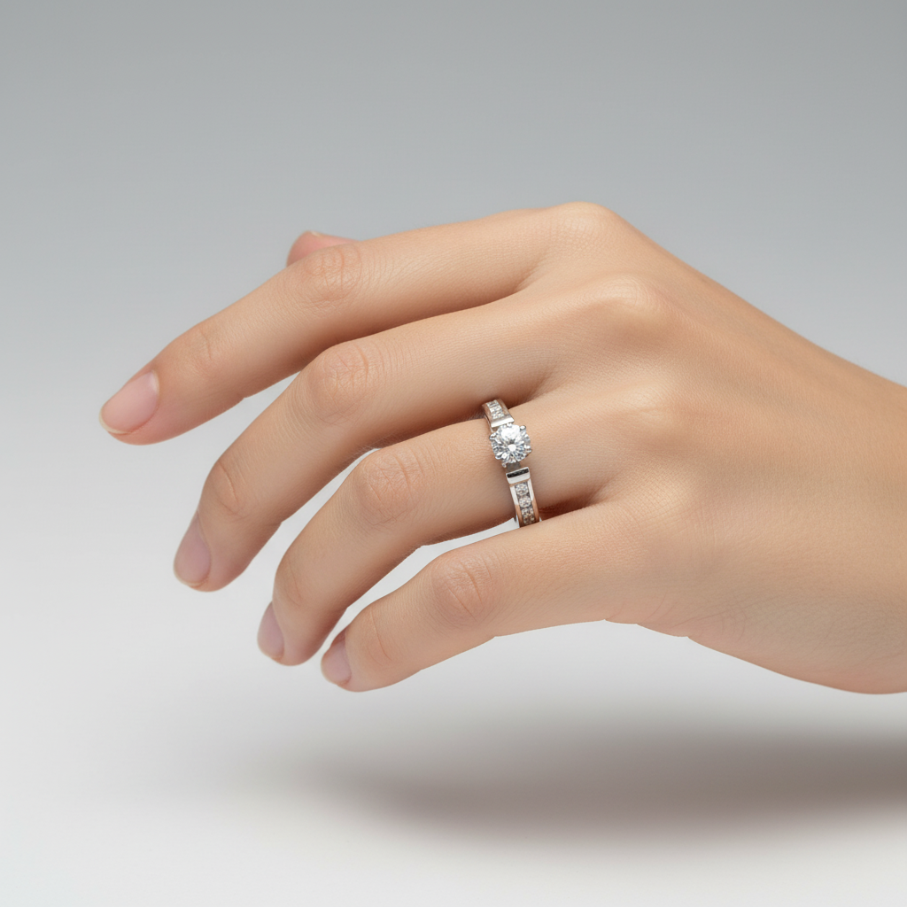 14K White Gold Diamond Ring - 1.07ct