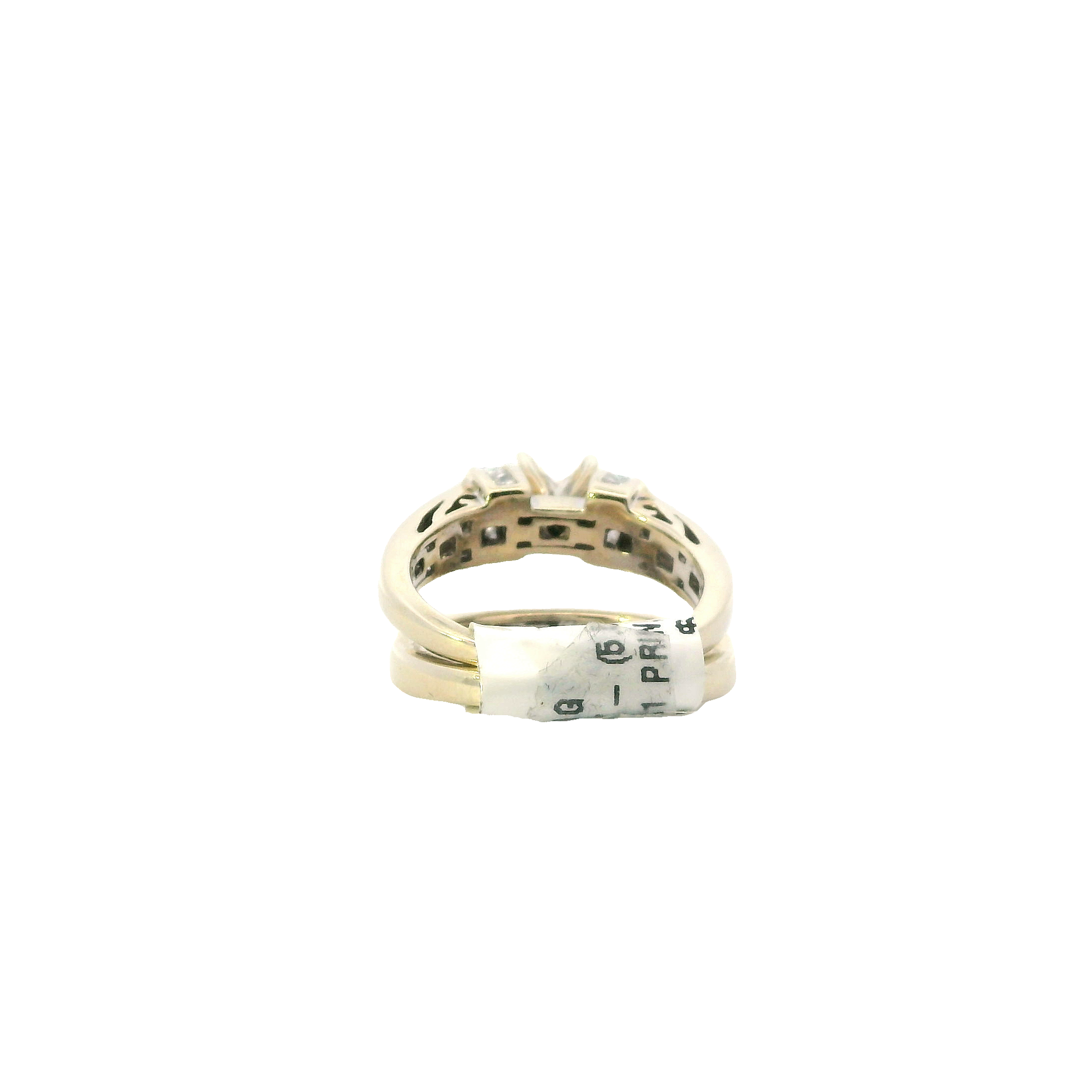 14K Yellow Gold Womens Diamond Engagement And Wedding Rings - 1.43ct