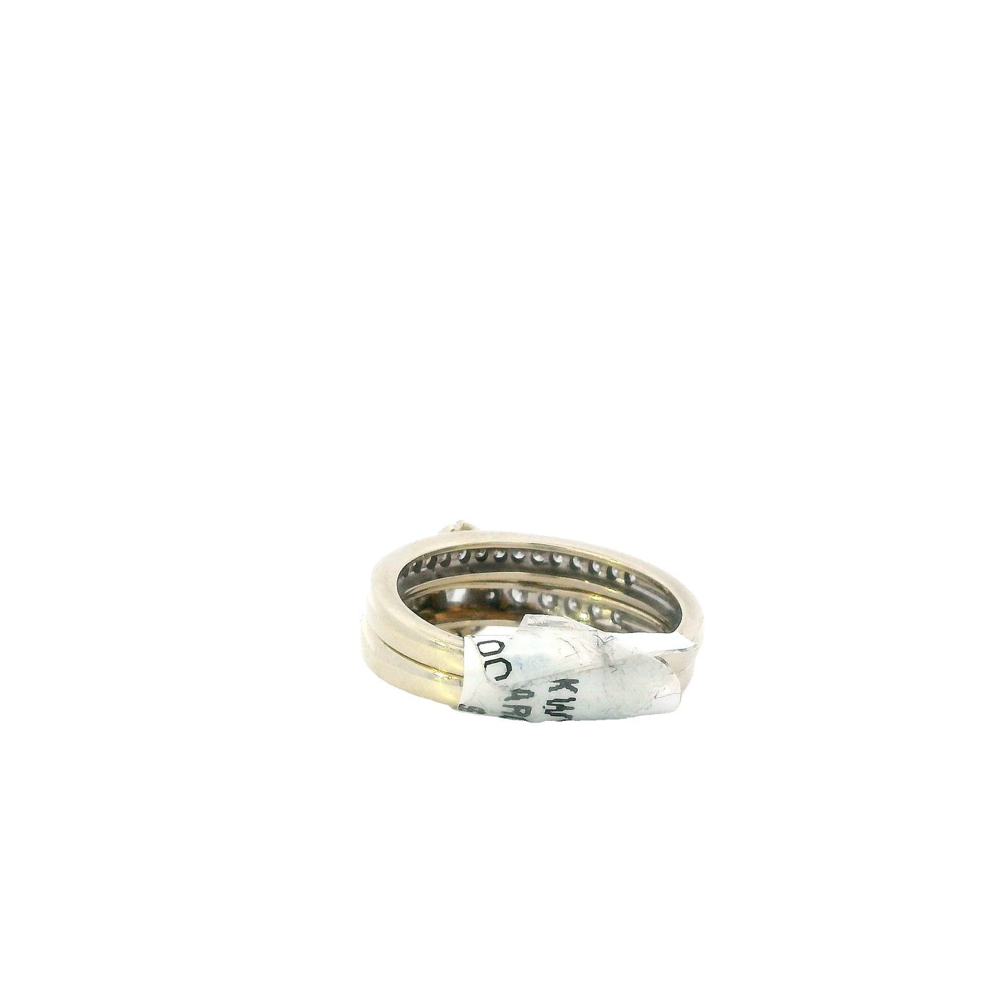 14K White & Yellow Gold Diamond Womens Engagement & Wedding Rings - 0.69ct