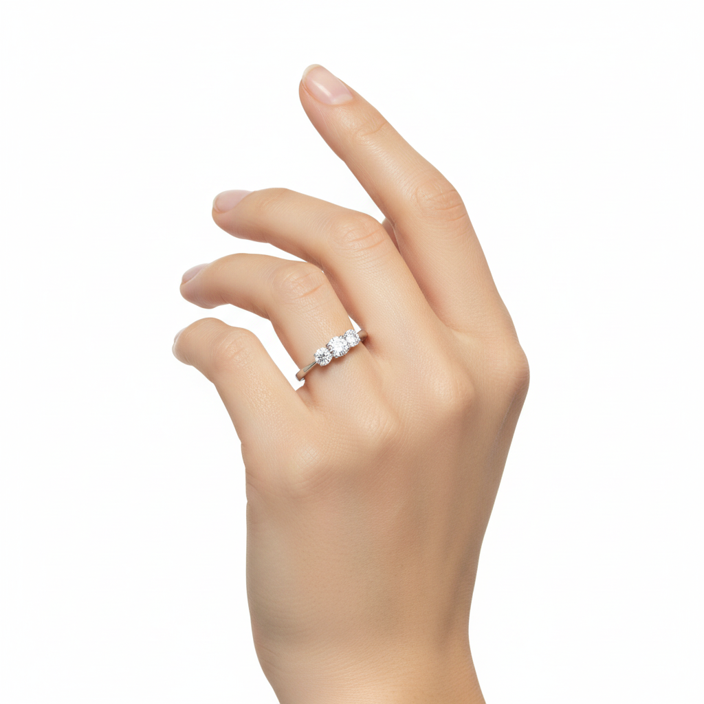 14K White Gold Diamond Womens Ring - 0.71ct