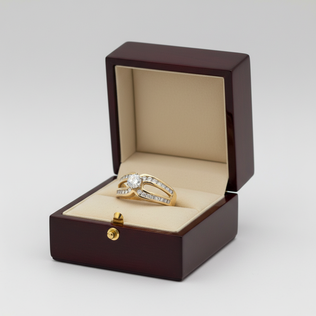 14K Yellow Gold Diamond Womens Ring - 0.63ct