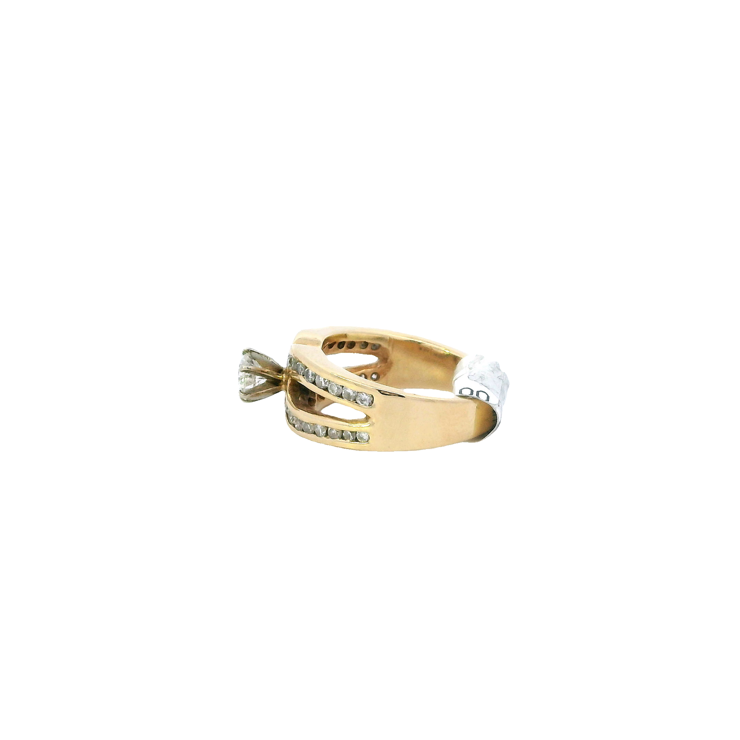 14K Yellow Gold Diamond Womens Ring - 0.63ct