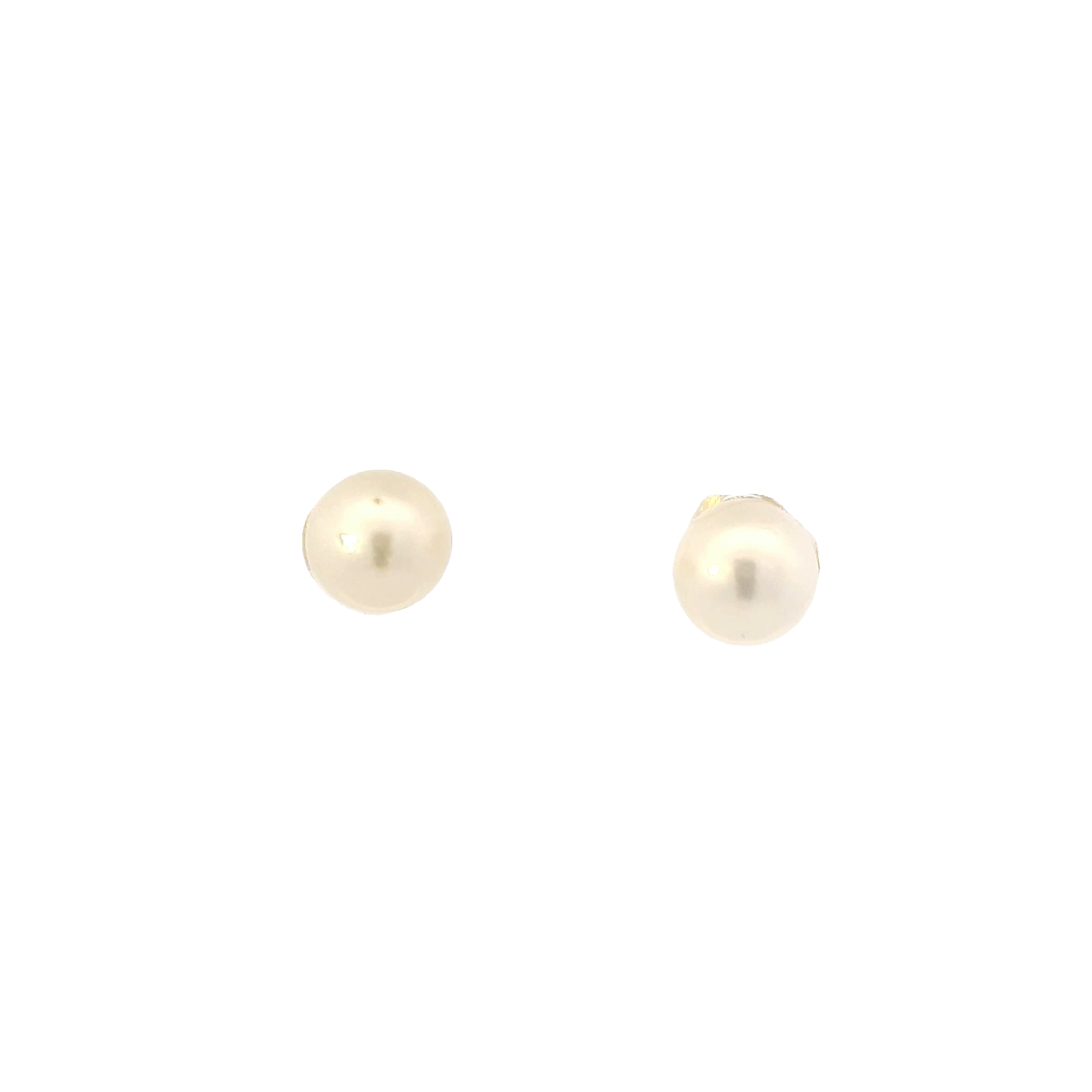 14K Yellow Gold Akoya Pearl Stud Earrings