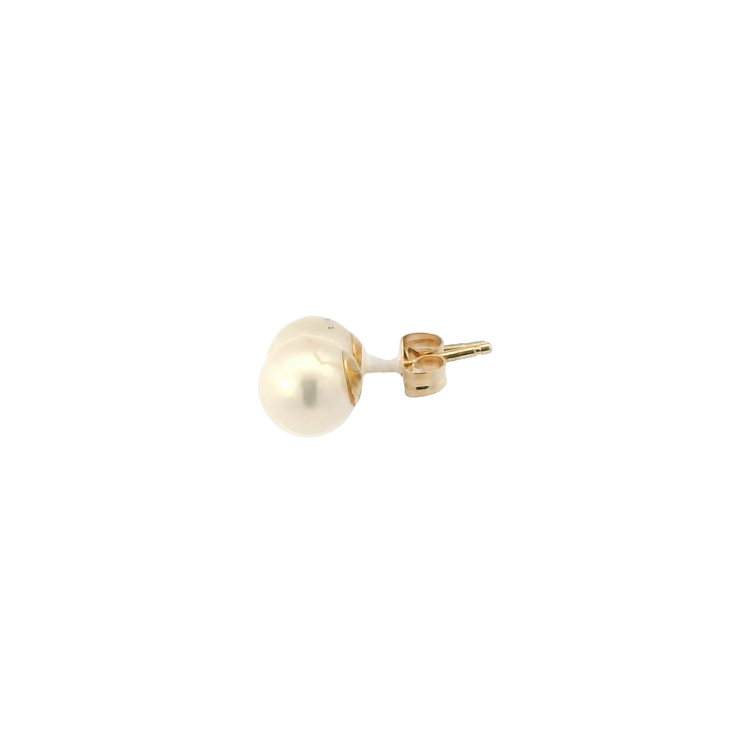 14K Yellow Gold Akoya Pearl Stud Earrings