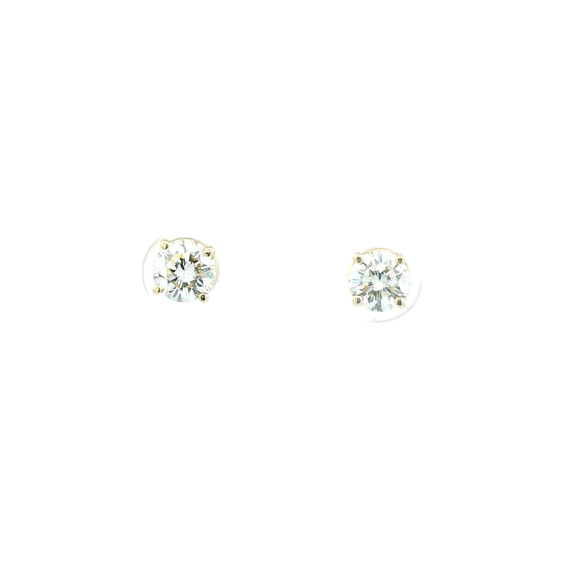 14K Yellow Gold Diamond Stud Earrings - 1.15ct