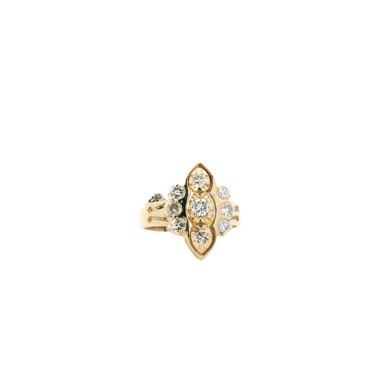 14K Yellow Gold Diamond Womens Ring - 0.43ct