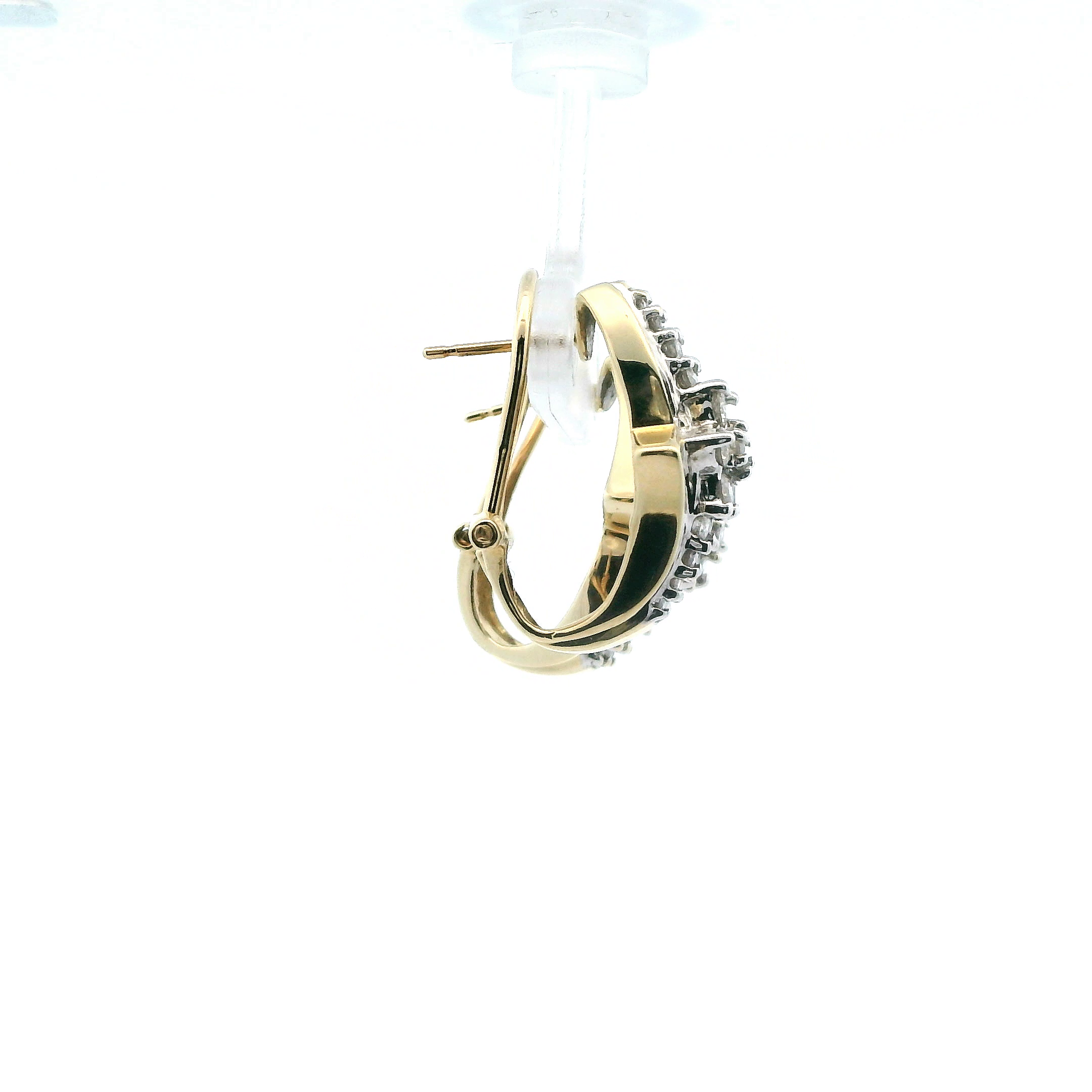 10K Yellow Gold Diamond Lever Back Earrings - 1.28ct
